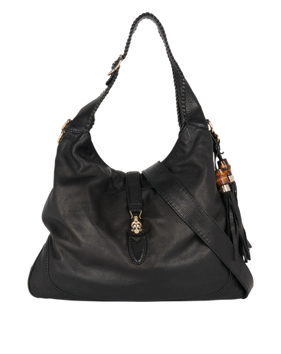 Jackie Hobo, &pound;550, Handbags, Black, Leather, Front view